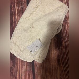 Vintage lace tablecloth 60 x 70 off white